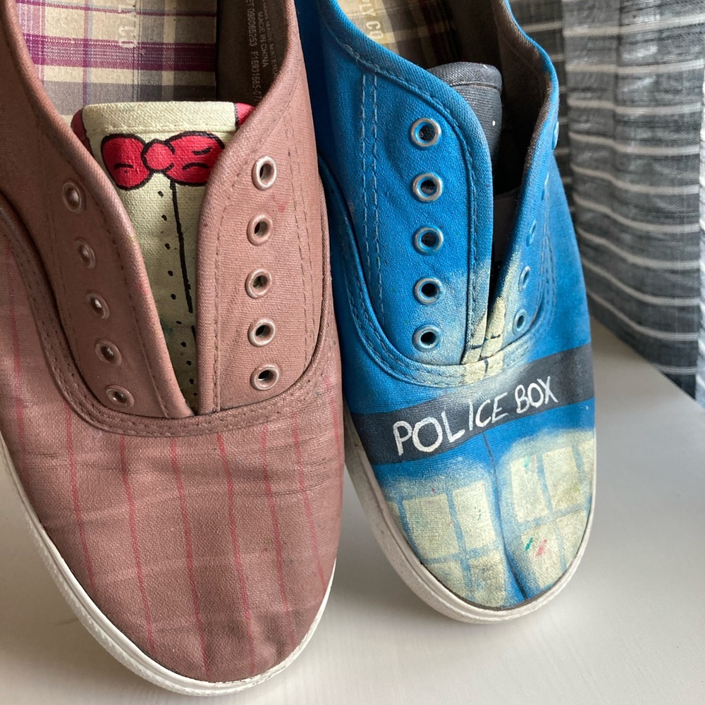 Custom Painted Doctor Who Shoes!